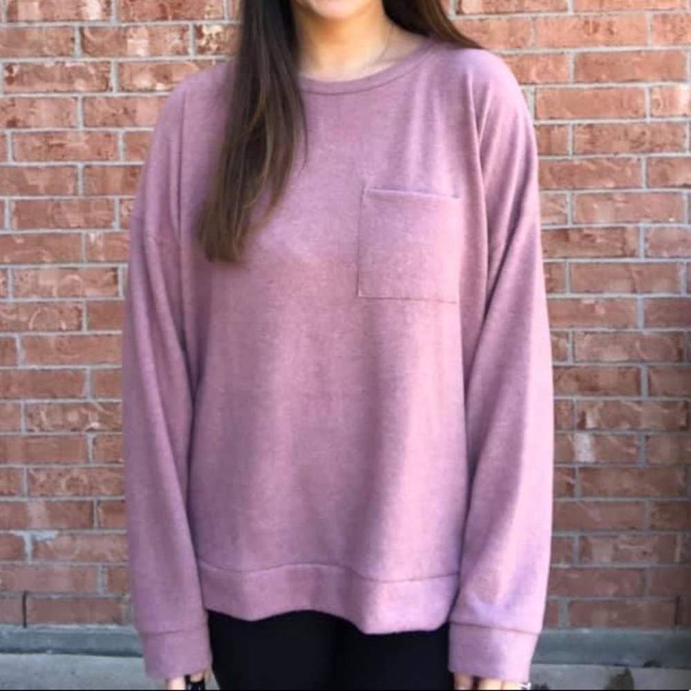 Mauve Long Sleeve Pullover